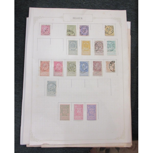 229 - Stamps - Belgium on album pages including German occupation overprints