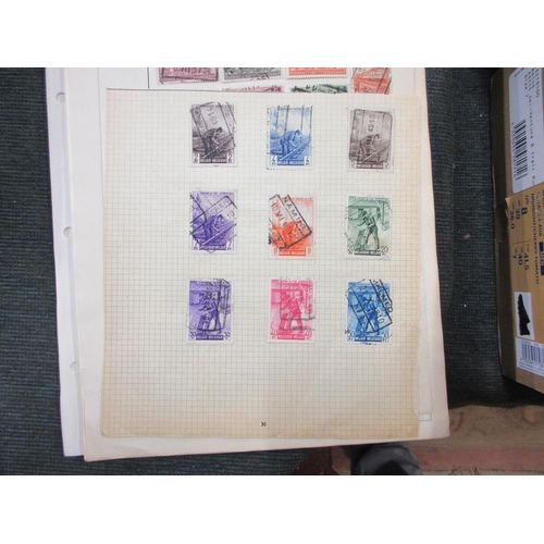 229 - Stamps - Belgium on album pages including German occupation overprints