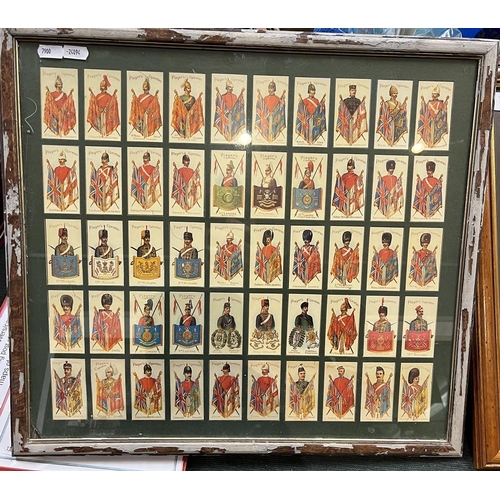 245 - Collection of cigarette cards in 2 frames