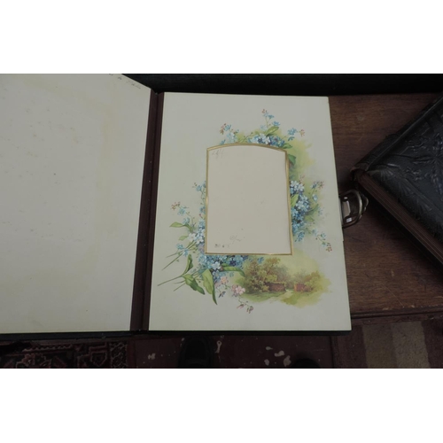 254 - 2 Victorian photo albums with some pictures