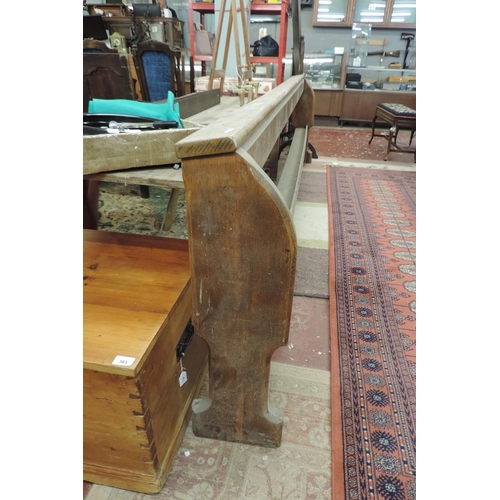 297 - Antique oak hymn book stand - Approx L: 321cm