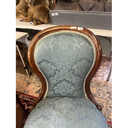 416 - Victorian ladies spoon back chair