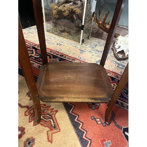 417 - 2 tier mahogany occasional table