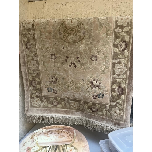 444 - 2 Chinese silk rugs