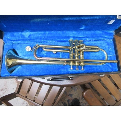 463 - Cased trumpet