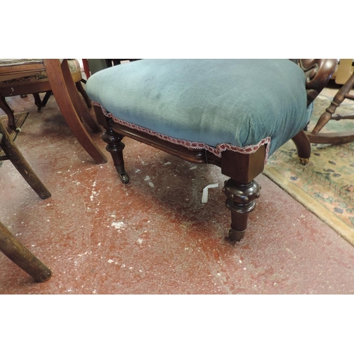 494 - Carved mahogany nursing chair