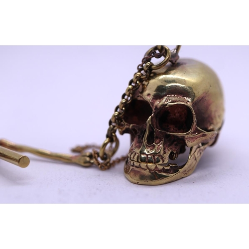 77 - Skull gothic themed watch chain