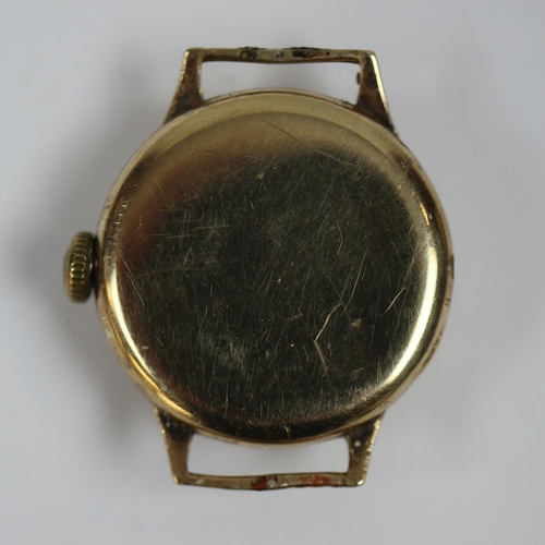 91 - 9ct gold cased watch in working order