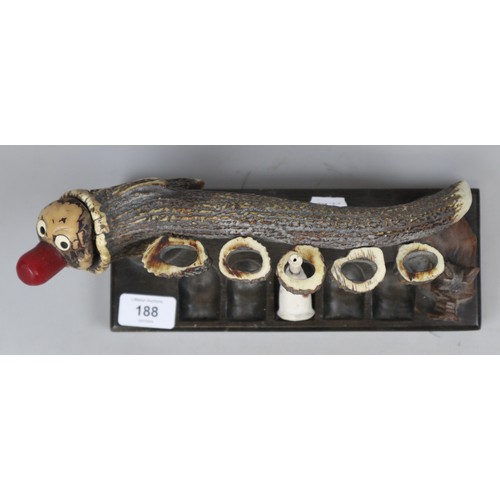 188 - Bavarian horn pipe rack