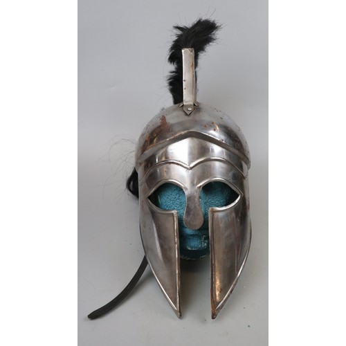195 - Reproduction Spartans helmet with later breast plate