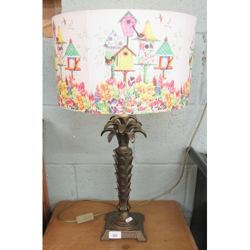 305 - Palm tree themed table lamp