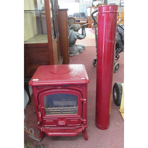 345 - Log burner with flue as new