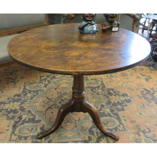 392 - Antique mahogany tilt top table