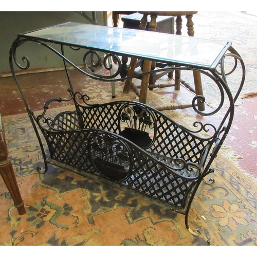 393 - Wrought iron side table