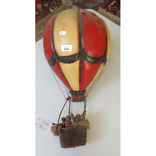 414 - Hanging hot air balloon ornament