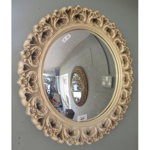 429 - Antique circular convex mirror