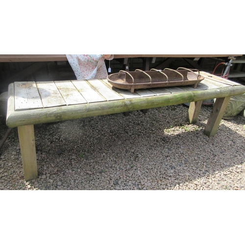 477 - Wooden garden bench