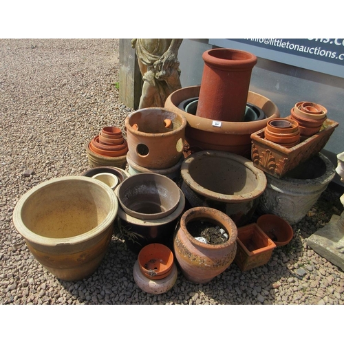 491 - Large collection of planters to include terracotta