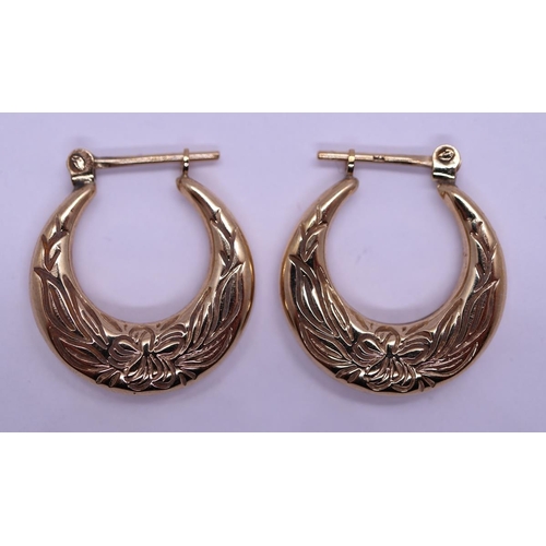 57 - 9ct gold earrings