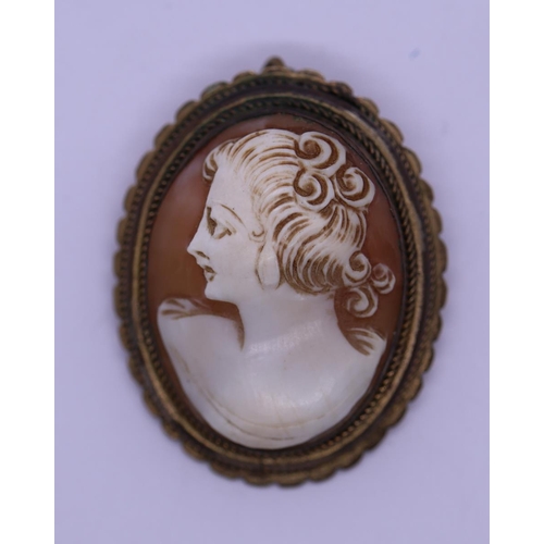 13 - Antique cameo brooch