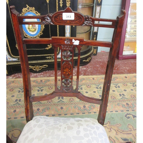 313 - Set of 4 Edwardian inlaid chairs