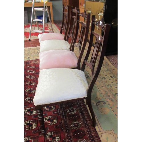 313 - Set of 4 Edwardian inlaid chairs