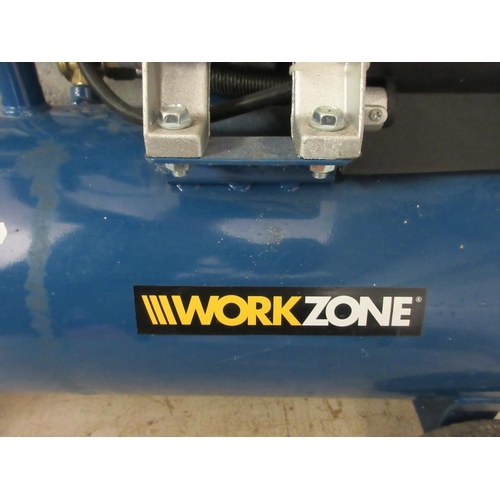 333 - Workzone compressor 24L 2.5hp together with spray guns, tyre pump etc