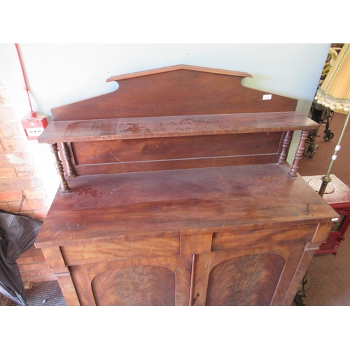 343 - Mahogany chiffonier - Approx W: 114cm x D: 45cm x H: 145cm