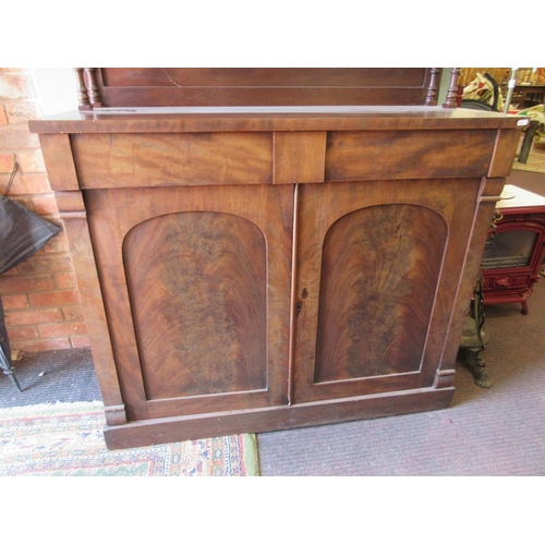 343 - Mahogany chiffonier - Approx W: 114cm x D: 45cm x H: 145cm