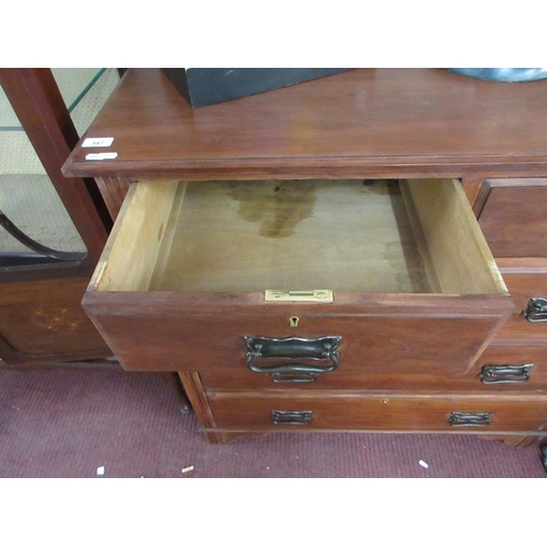 347 - Mahogany chest of 2 over 3 drawers - Approx W: 107cm  D: 51cm  H: 106cm