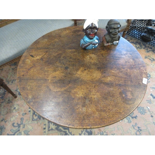 392 - Antique mahogany tilt top table