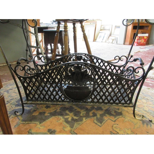 393 - Wrought iron side table