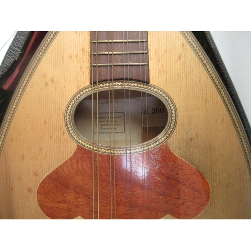 415 - Mandolin in original case together with a Makala ukulele