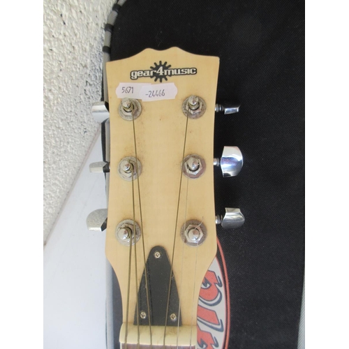 423 - Ovation semi-acoustic Gear 4 Music guitar in case