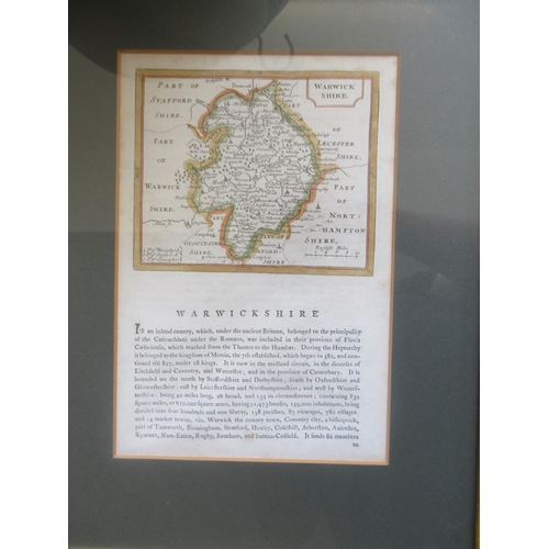 427 - Pair of framed maps - Warwickshire and Gloucestershire