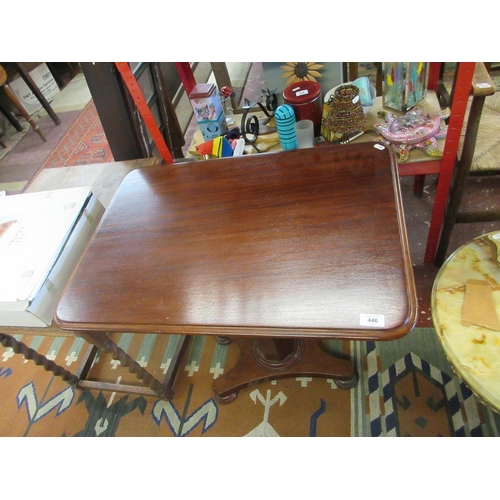 446 - Mahogany centre table