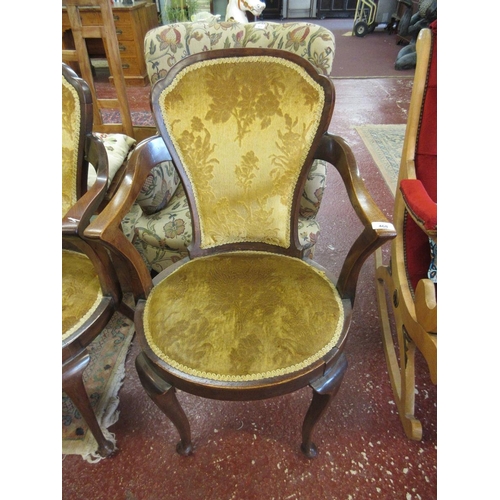 468 - Pair of Edwardian salon chairs