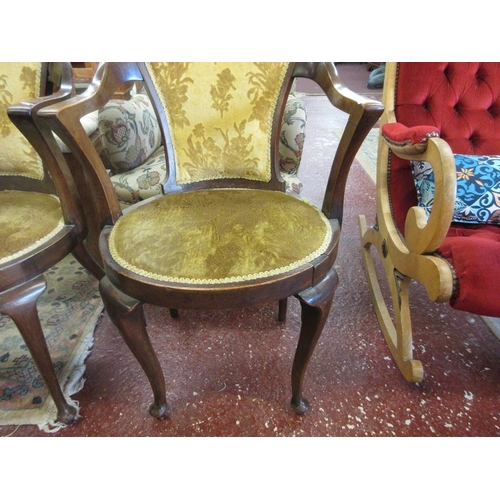 468 - Pair of Edwardian salon chairs