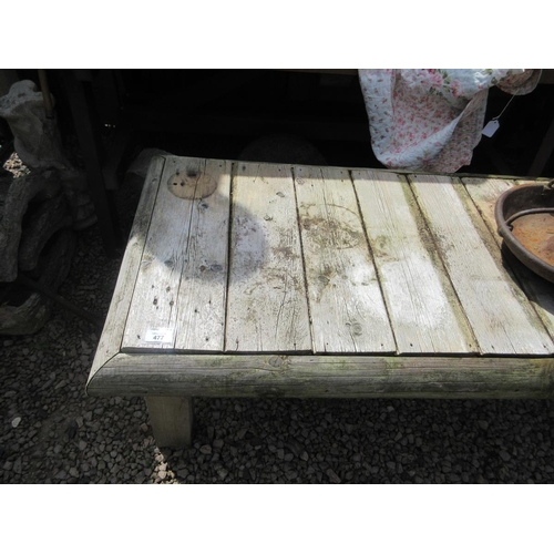 477 - Wooden garden bench