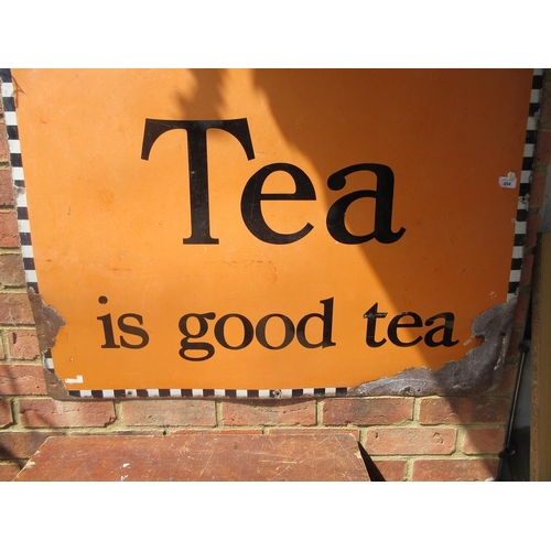 494 - Very large enamel Brook Bond Teasign - Size: 153cm x 102cm