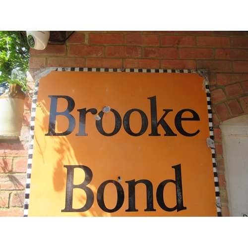 494 - Very large enamel Brook Bond Teasign - Size: 153cm x 102cm