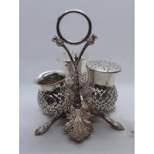 6 - Thistle themed condiment set