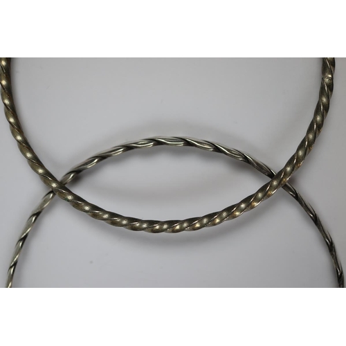 75 - Silver necklace, bracelet and bangles