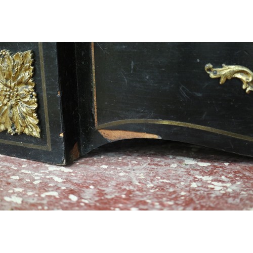 309 - Fine antique French credenza with ormolu and hand painted porcelain mounts - Approx W: 168cm  D: 41c... 