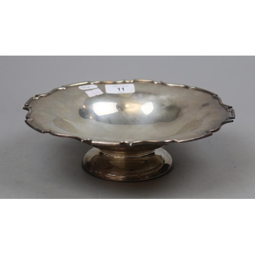 11 - Hallmarked silver pedestal bowl - Approx weight 455g