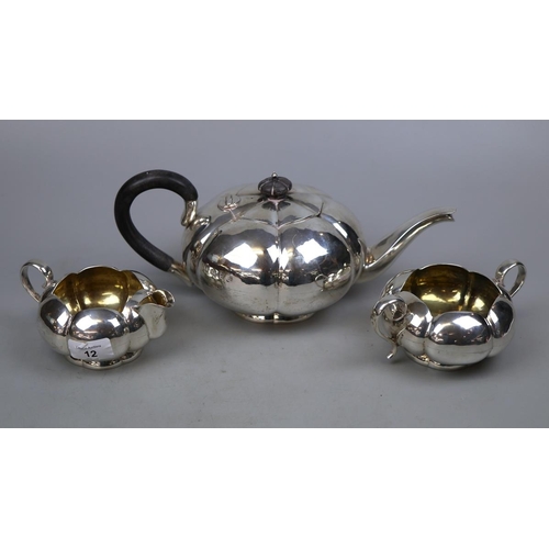 12 - Hallmarked silver tea service - Approx gross weight 1.69kg