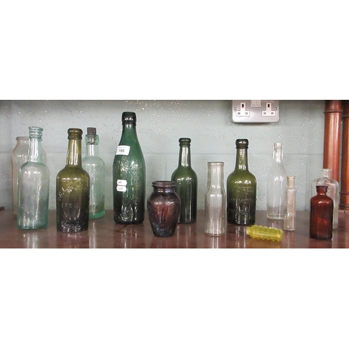 199 - Collection of early bottles with local interest