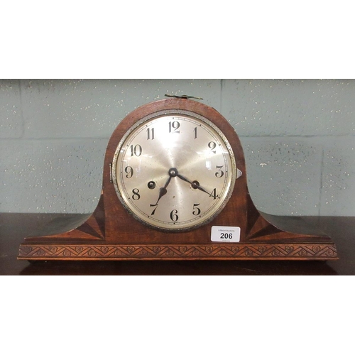 206 - Art Deco mantel clock in good working order