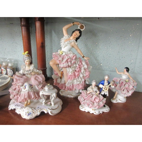 213 - 4 Dresden figurines