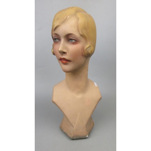 231 - Art Deco bust of lady - Approx Height 53cm